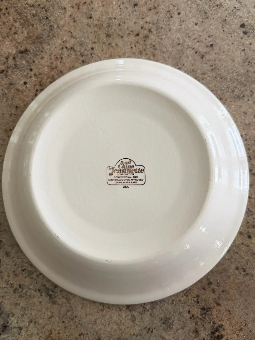 Vintage Royal China Pecan Pie Plate with Brown Recipe Design